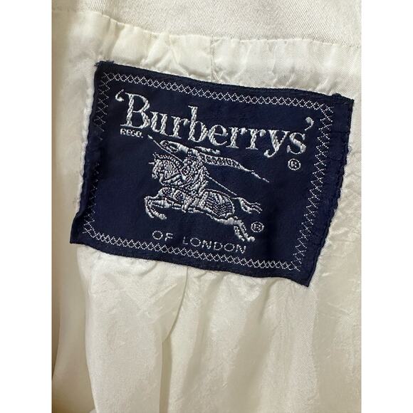 Burberry's vintage cream blazer and pants set suit size 14P - Picture 11 of 16